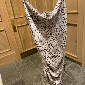 Aritizia silk ruched dress